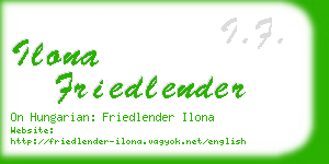 ilona friedlender business card